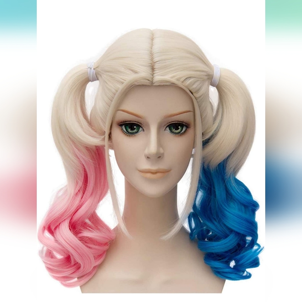 Blonde Wig Cosplay Halloween Women's Ponytail New